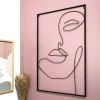 The Concept Factory Wanddekoration<Wanddekor in Schwarz - (L)90 x (B)60 cm