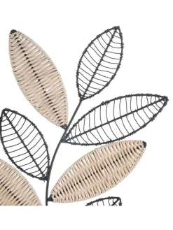 WellHome Wanddekoration<Wanddekor in Schwarz/ Beige - (L)56 x (B)29 cm