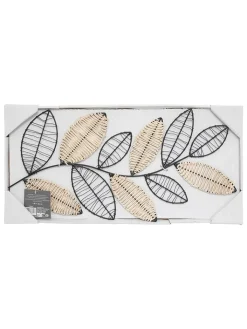 WellHome Wanddekoration<Wanddekor in Schwarz/ Beige - (L)56 x (B)29 cm