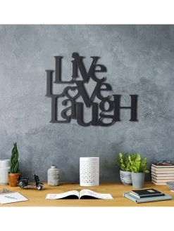 ABERTO DESIGN Wanddekoration<Wanddekor "Live Love Laugh" - (B)49 x (H)40 cm