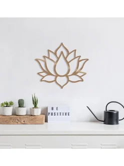 ABERTO DESIGN Wanddekoration<Wanddekor "Lotus Flower 1" - (B)43 x (H)50 cm