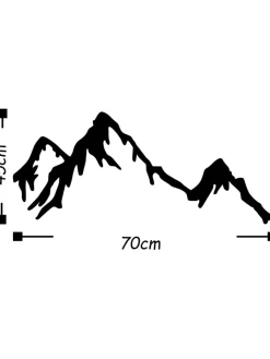 ABERTO DESIGN Wanddekoration<Wanddekor "Mountain" - (B)70 x (H)45 cm