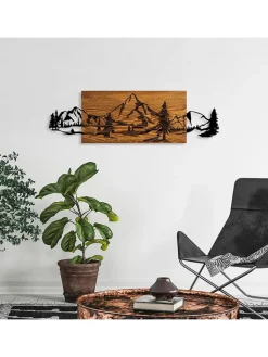 ABERTO DESIGN Wanddekoration<Wanddekor "Mountain Range" - (B)95 x (H)30 cm