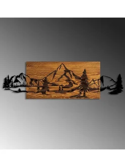 ABERTO DESIGN Wanddekoration<Wanddekor "Mountain Range" - (B)95 x (H)30 cm