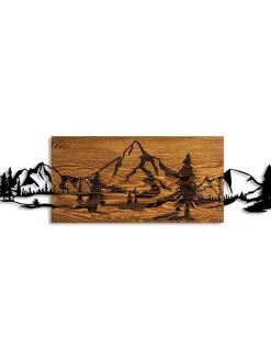 ABERTO DESIGN Wanddekoration<Wanddekor "Mountain Range" - (B)95 x (H)30 cm