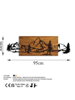 ABERTO DESIGN Wanddekoration<Wanddekor "Mountain Range" - (B)95 x (H)30 cm