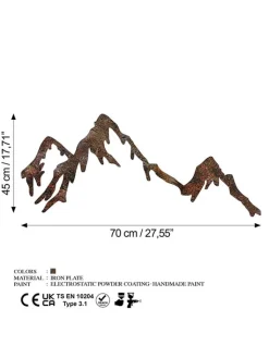 ABERTO DESIGN Wanddekoration<Wanddekor "Rusty Mountain" - (B)70 x (H)45 cm