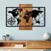 ABERTO DESIGN Wanddekoration<Wanddekor "World Map" - (B)84 x (H)57 cm