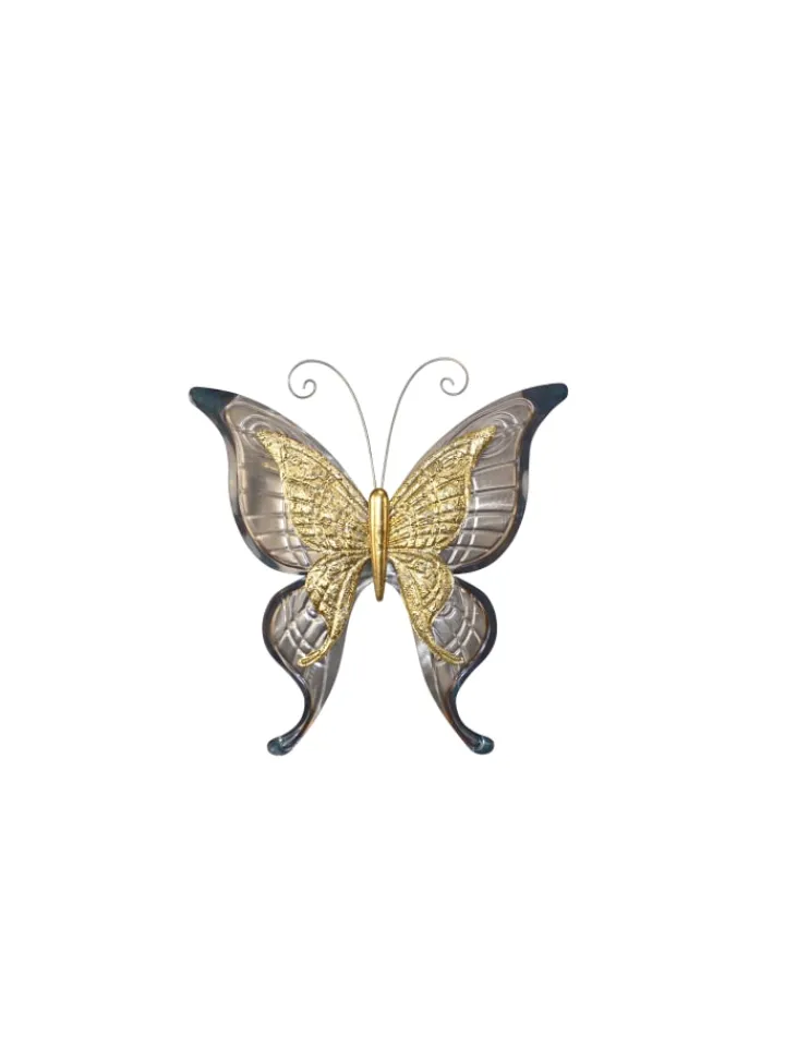 möbel-direkt Wohndekoration<Wanddekoration Butterfly in goldfarben