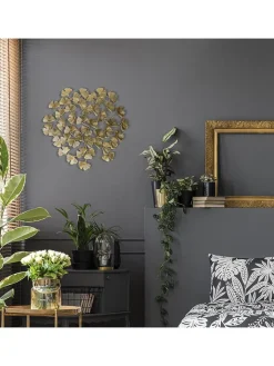 Rétro Chic Wanddekoration<Wanddekoration in Gold - (T)0,5 x Ø 48,5 cm