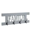 MCW Garderoben<Wandgarderobe C60 Family im Shabby-Look, Grau-blau
