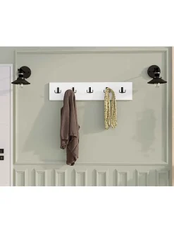 Evila Garderoben<Wandgarderobe in Weiß - (B)80 cm - (H)17 cm - (T)1,8 cm