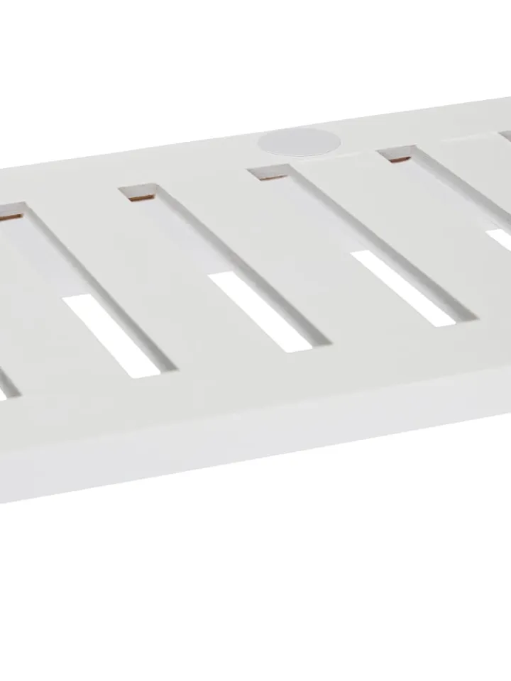 relaxdays Garderoben<Wandgarderobe in Weiß - (B)75 x (H)18 x (T)16 cm
