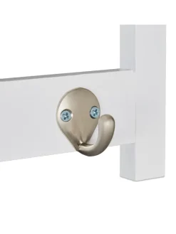 relaxdays Garderoben<Wandgarderobe in Weiß - (B)75 x (H)18 x (T)16 cm