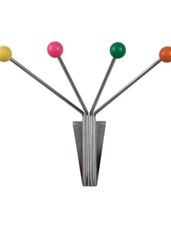 Present Time Garderoben<Wandgarderobe "Neptune" in Silber/ Bunt - (B)21 x (H)11,5 cm