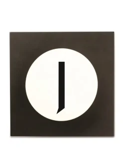 Design Letters Garderoben<Wandhaken "I" in Schwarz - (B)9 x (H)14 cm