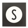 Design Letters Garderoben<Wandhaken "S" in Schwarz - (B)9 x (H)14 cm