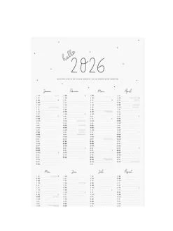 Eulenschnitt Büro- & Schulbedarf<Wandkalender "2026" in Weiß - DIN A2