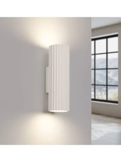 Licht-Erlebnisse Wandleuchten<Wandlampe (B)6.5 x (H)20 cm in Creme