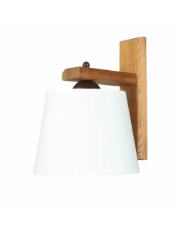 Licht-Erlebnisse Wandleuchten<Wandlampe (B)20 x (H)24.5 cm in Eiche Rustikal Ecru