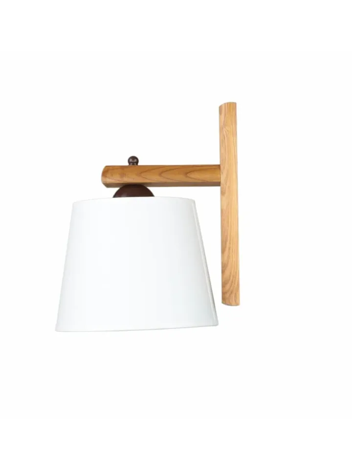Licht-Erlebnisse Wandleuchten<Wandlampe (B)20 x (H)24.5 cm in Eiche Rustikal Ecru