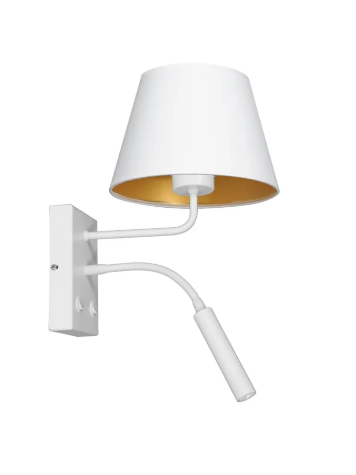 Licht-Erlebnisse Wandleuchten<Wandlampe (B)18 x (H)38 cm in Weiß Gold