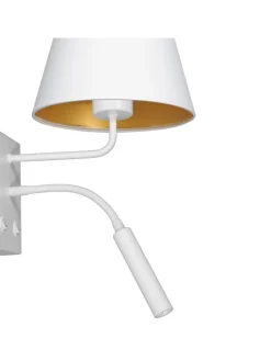 Licht-Erlebnisse Wandleuchten<Wandlampe (B)18 x (H)38 cm in Weiß Gold