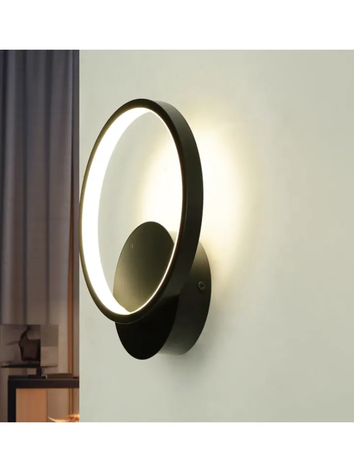 Licht-Erlebnisse Wandleuchten<Wandlampe EEK F (B)19.5 x (H)22.5 cm in Schwarz