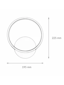 Licht-Erlebnisse Wandleuchten<Wandlampe EEK F (B)19.5 x (H)22.5 cm in Schwarz