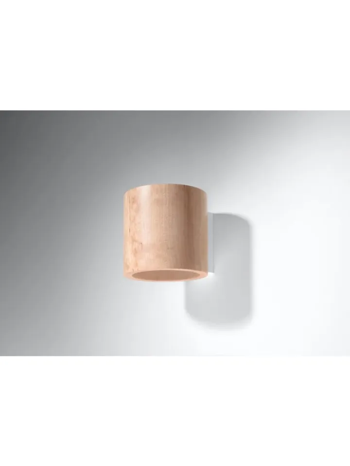Nice Lamps Wandleuchten<Wandleuchte RODA in Natur Holz Loft Style runde Ø loft 1xG9 LED