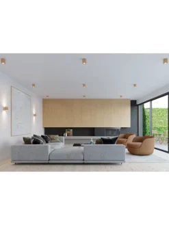 Nice Lamps Wandleuchten<Wandleuchte RODA in Natur Holz Loft Style runde Ø loft 1xG9 LED
