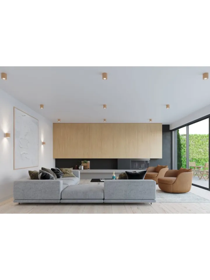 Nice Lamps Wandleuchten<Wandleuchte RODA in Natur Holz Loft Style runde Ø loft 1xG9 LED