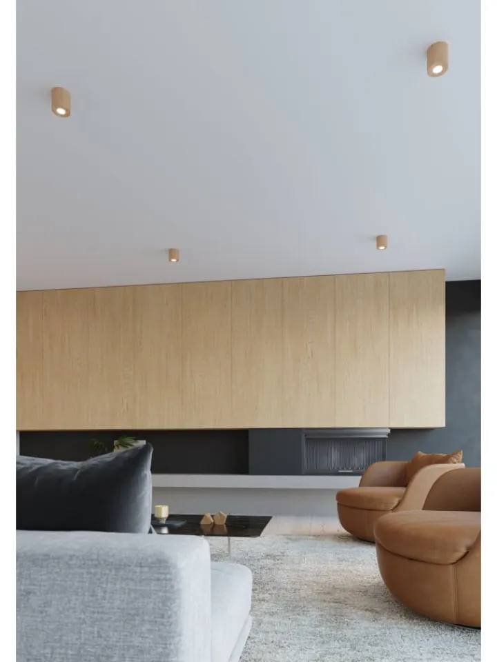Nice Lamps Wandleuchten<Wandleuchte RODA in Natur Holz Loft Style runde Ø loft 1xG9 LED