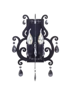 näve Wandleuchten<Wandleuchte "BLACK VELVET" in schwarz - (L)20 cm x (B)30 cm x (H)40 cm
