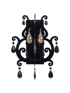 näve Wandleuchten<Wandleuchte "BLACK VELVET" in schwarz - (L)20 cm x (B)30 cm x (H)40 cm