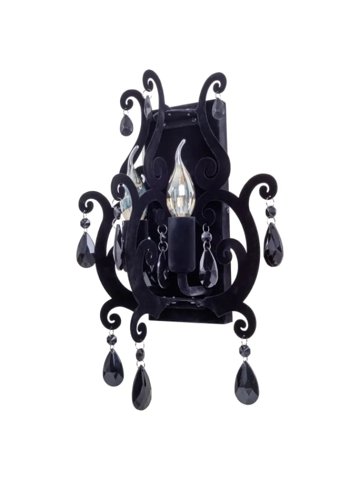 näve Wandleuchten<Wandleuchte "BLACK VELVET" in schwarz - (L)20 cm x (B)30 cm x (H)40 cm
