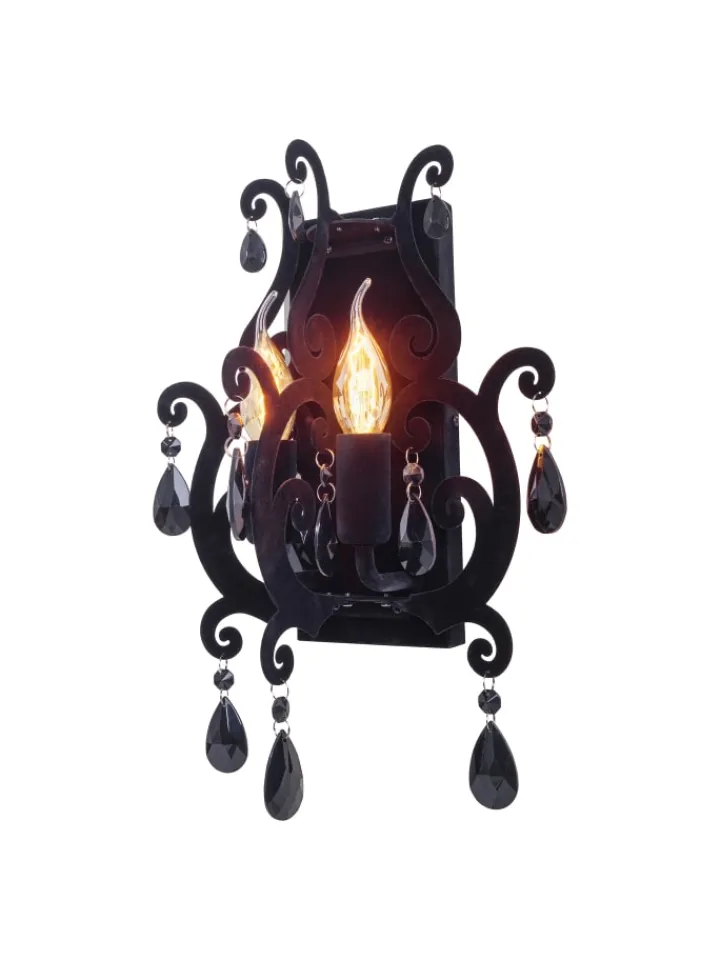 näve Wandleuchten<Wandleuchte "BLACK VELVET" in schwarz - (L)20 cm x (B)30 cm x (H)40 cm