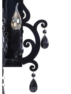 näve Wandleuchten<Wandleuchte "BLACK VELVET" in schwarz - (L)20 cm x (B)30 cm x (H)40 cm