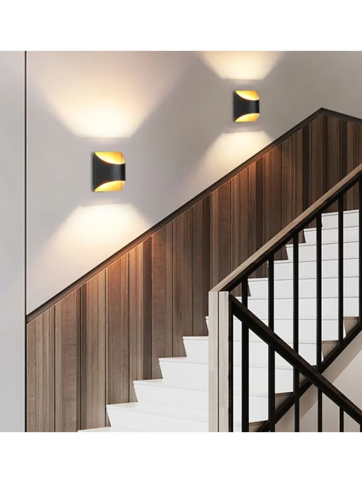ZMH Wandleuchten<Wandleuchte 1-flammige G9 in schwarzgold Up and Down Design Vintage