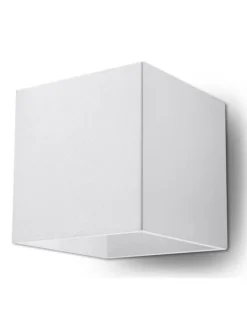 Nice Lamps Wandleuchten<Wandleuchte GEO 1 in Weiß aluminium quadratische Lampe loft 1xG9 LED