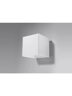 Nice Lamps Wandleuchten<Wandleuchte GEO 1 in Weiß aluminium quadratische Lampe loft 1xG9 LED