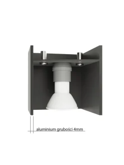 Nice Lamps Wandleuchten<Wandleuchte GEO 1 in Weiß aluminium quadratische Lampe loft 1xG9 LED