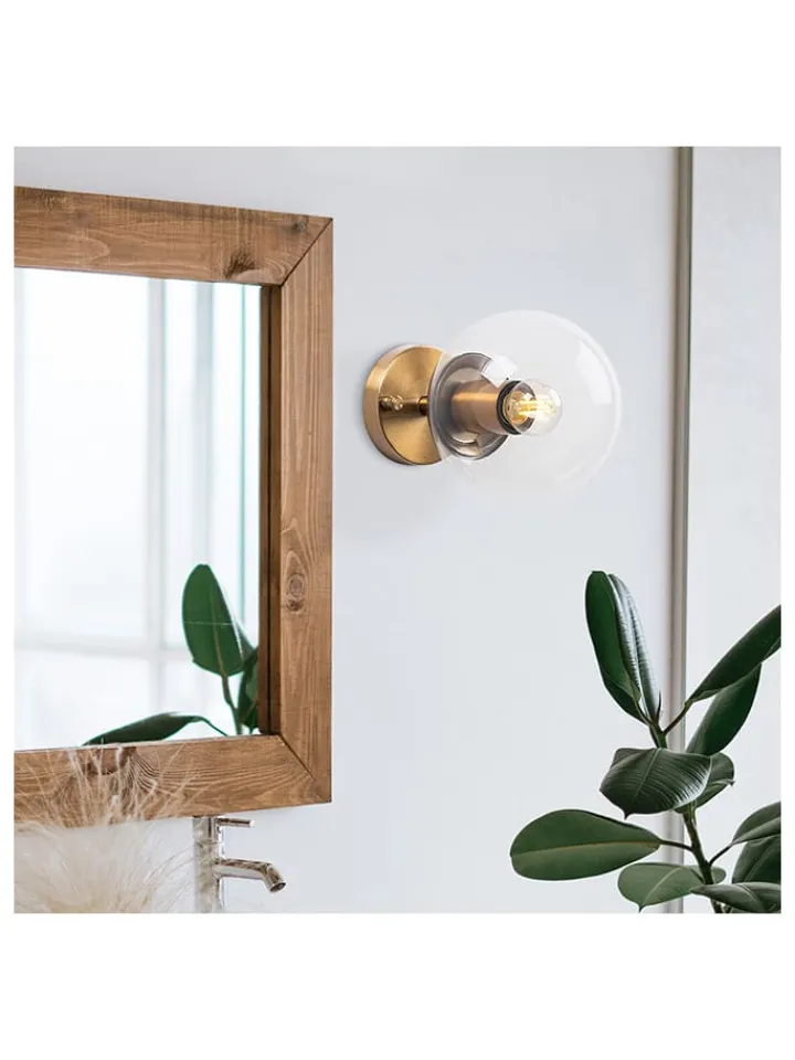 Opviq Wandleuchten<Wandleuchte in Gold - (B)15 x (H)15 cm