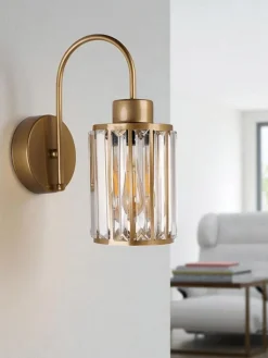 ABERTO DESIGN Wandleuchten<Wandleuchte in Gold - (HB)30 x Ø 12 cm