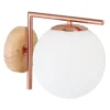 relaxdays Wandleuchten<Wandleuchte in Kupferfarben - (B)19,5 x (H)22 x(T)28 cm