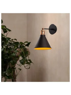 Opviq Wandleuchten<Wandleuchte in Schwarz - (B)20 x (H)29 cm