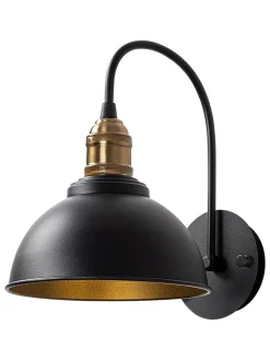 Opviq Wandleuchten<Wandleuchte in Schwarz - (B)27 x (H)36 cm