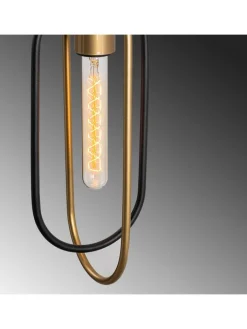 Opviq Wandleuchten<Wandleuchte in Schwarz/ Gold - (B)17 x (H)45 cm