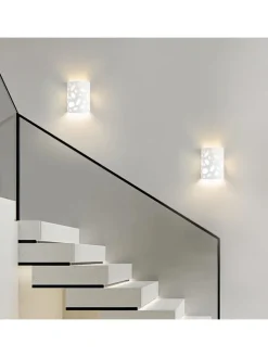 ZMH Wandleuchten<Wandleuchte in weiß E14 Up and Down Design Modern Hallampe Gipslampe