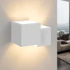 ZMH Wandleuchten<Wandleuchte in weiß 2-flammige G9 Up and Down Design Gips Modern